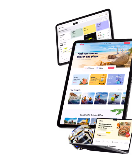 Giao diện website hiện đại trên mobile và desktop